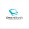 Smart Book Tech Logo design Illustration . smart learning education book shop store vector logo design template . Phone Book Logo