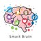 Smart Brain symbol icon design.
