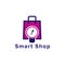 Smart Bulb Shopping logo design