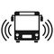 Smart bus icon. Autonomous vehicles Vector illustration