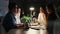 Smart business people working while talking on the desk in the coworking space in the office