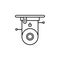 Smart camera icon. Element of smart house icon for mobile concept and web apps. Thin line Smart camera icon can be used for web