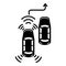 Smart car traffic driving icon, simple style