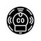 smart carbon monoxide detector home glyph icon vector illustration