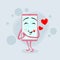 Smart Cell Phone Pink Cartoon Character Love Red