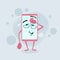 Smart Cell Phone Pink Cartoon Character Tired