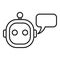 Smart chatbot icon, outline style