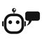 Smart chatbot icon, simple style