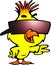 Smart chicken with cool sunglass