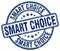 smart choice blue grunge round vintage stamp