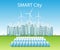 Smart cities consume alternative natural energy sources