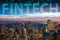 The smart city concept with fintech financial technology concept