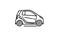 Smart City Coupe line icon on the Alpha Channel