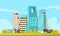 Smart City Flat Illustration