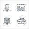 smart city line icons. linear set. quality vector line set such as electric car, postbox, city