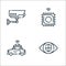 smart city line icons. linear set. quality vector line set such as eye, taxi, chip