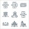 smart city line icons. linear set. quality vector line set such as hotel, hospital, hotspot, weather, electric car, postbox, money