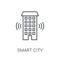 Smart city linear icon. Modern outline Smart city logo concept o