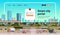 smart city portal website landing page template cityscape background horizontal copy space