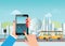 Smart city and smart phone application using location information