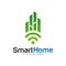 Smart City Tech Logo Vector. City Net Logo Concept Vector. Wifi House Vector Logo