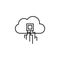 Smart cloud chip cloud icon. Element of future technology icon for mobile concept and web apps. Thin line Smart cloud chip cloud i