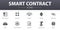 Smart Contract simple concept icons set