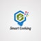 Smart cooking logo vector, icon, element, and template for company