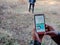 smart deal light online shopping app displayed on smart phone screen at agriculture field in india dec 2019