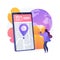 Smart delivery tracking abstract concept vector illustration.