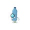 Smart Detective of mineral bottle cartoon character design concept
