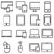 Smart devices icons vector set. gadgets illustration sign collection. computer equipment and electronics symbols.