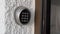 Smart door lock. Home security. Keyless system. Installation for identifying the entrance to the house.