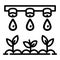 Smart drop irrigation icon, outline style