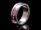 Smart electronic ring made of titanium with electronics