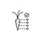 smart farm, carrot icon. Element of smart farm icon. Thin line icon for website design and development, app development. Premium