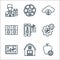 Smart farm line icons. linear set. quality vector line set such as barcode, barn, growth, farming, temperature, field, smart farm