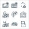 Smart farm line icons. linear set. quality vector line set such as milk, tractor, farmer, house, dna, farmer, barcode, smart farm