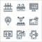 smart farm line icons. linear set. quality vector line set such as sell, water, smart farm, smart farm, drone, location, conveyor