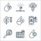 Smart farm line icons. linear set. quality vector line set such as timer, smart farm, search, pest, humidity, info, innovation,