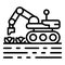 Smart farm robot cabbage icon, outline style