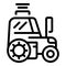 Smart farm tractor icon outline vector. Farmer digital