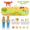 Smart farmer infographics. Farm Data analysis and management