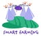 Smart farming with agricultural robot controlling the process.