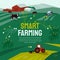 Smart Farming template with circuit board