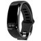 Smart fitness bracelet with pulse measurement, black silicone strap and blank screen
