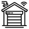 Smart garage icon, outline style