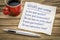 SMART goal setting - napkin concept