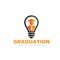 Smart graduation logo designs for education icon