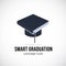 Smart Graduation Vector Concept Icon Symbol or